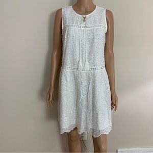 NEW! Women's WHITE EYELET Summer SUN DRESS